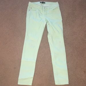 Mint color forever 21 skinny jeans